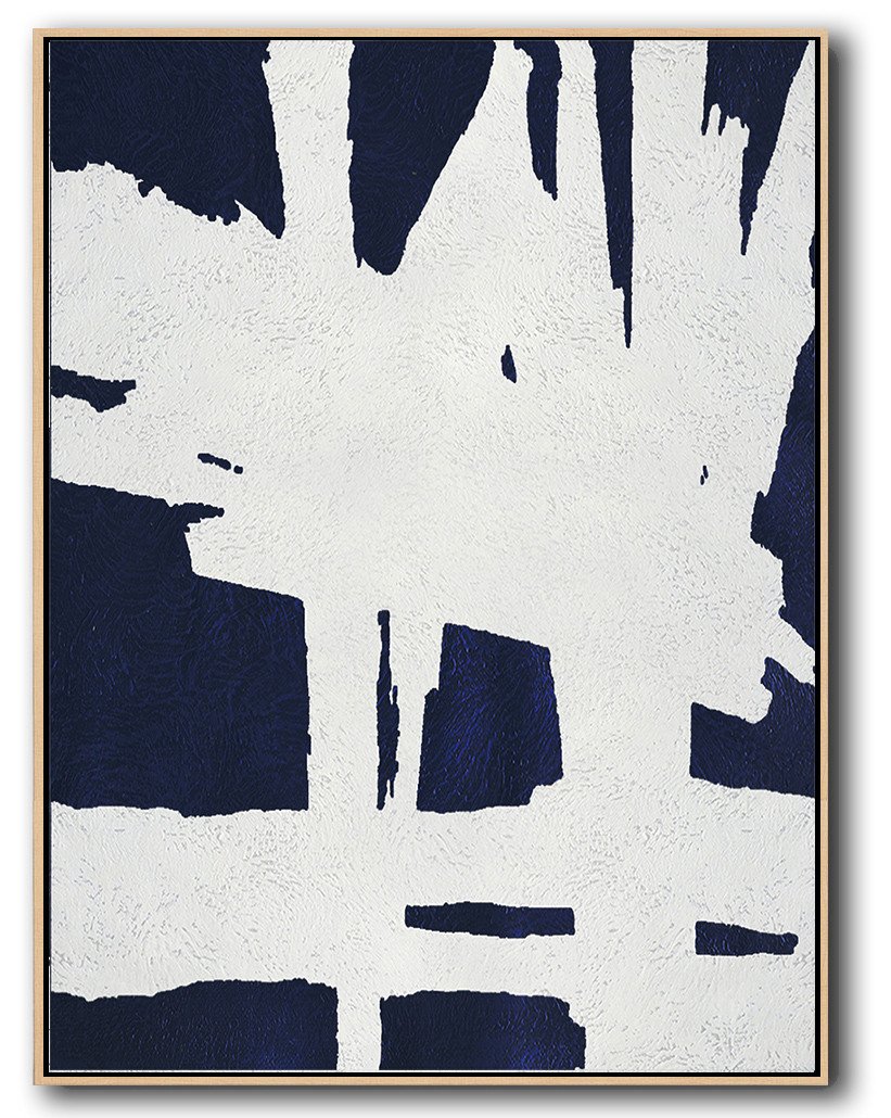 Navy Blue Minimal Art #NV112B